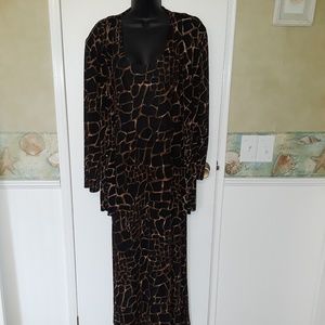 JOSTAR Giraffe Animal Print Tank Dress & Jacket XL
